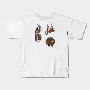 Monmon Japan Cats Sticker Pack Kids T-Shirt